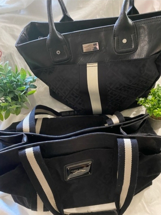 Tommy Hilfiger Handbags - Tommy Hilfiger Black Tote with White Stripe Detail YOUR GETTING BOTH BAGS